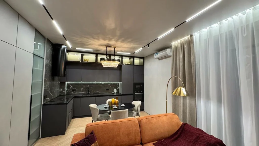 Ремонт кухни гостиной 18 м2